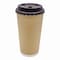 Karat Ripple Hot Cups, 20 oz, Kraft/White, 500PK C-KRC520 - alternate 2
